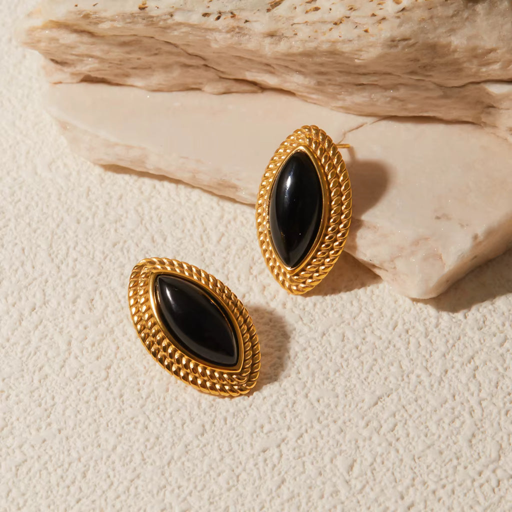 Marquise Earrings - Black