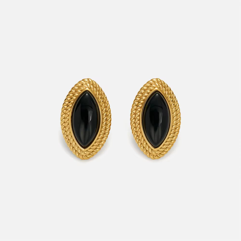 Marquise Earrings - Black