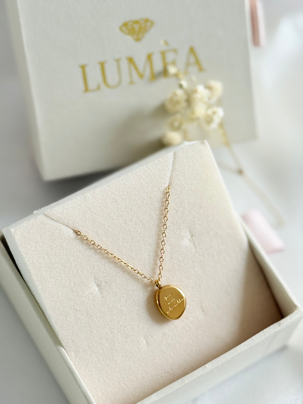 You are Adorable Engraved Necklace - Gold