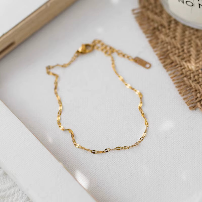 Solea Chain Anklet - Gold