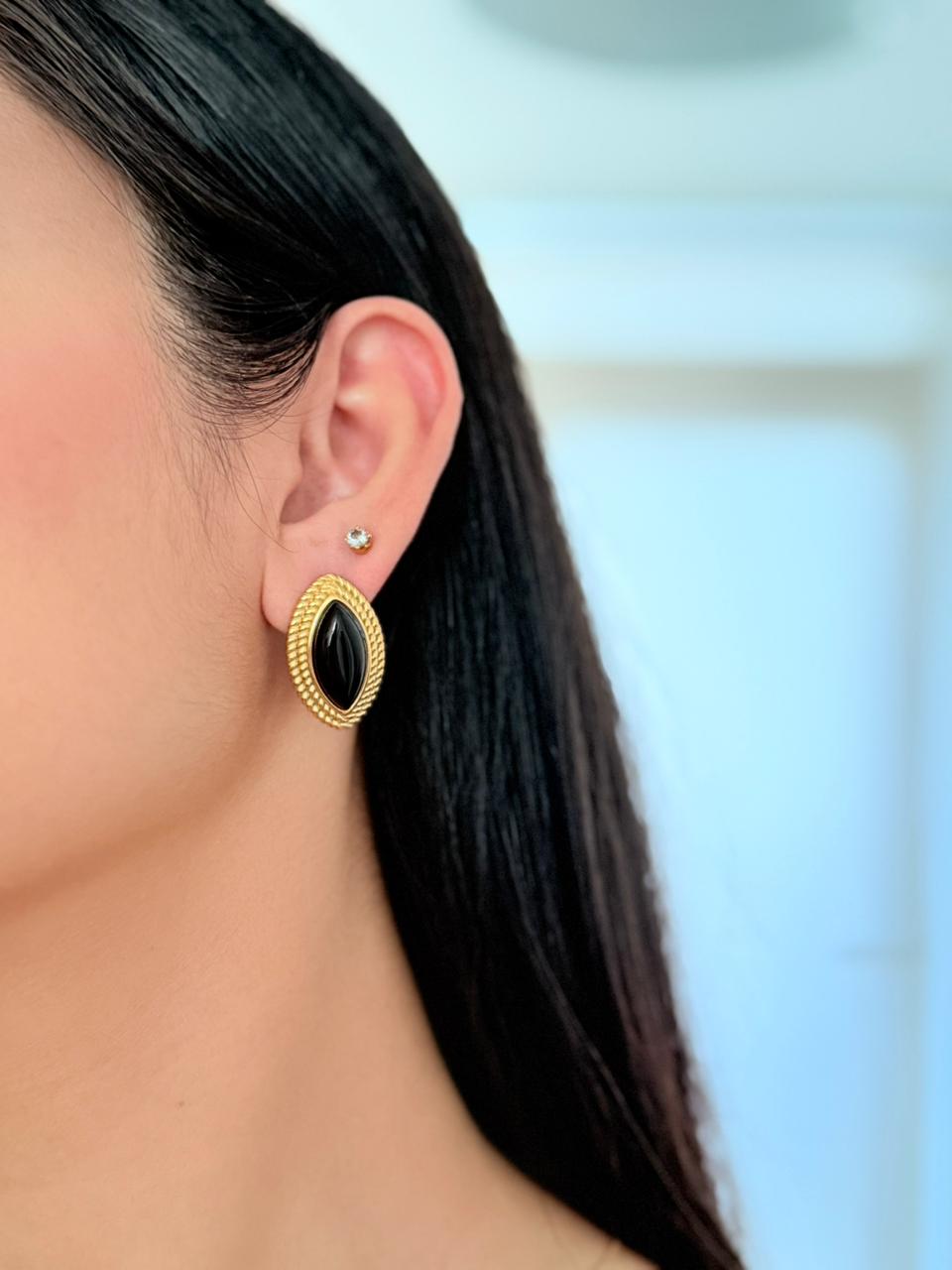 Marquise Earrings - Black